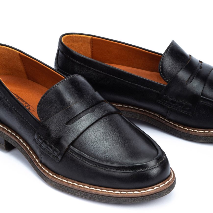 Women's Pikolinos ALDAYA Loafers Black | NZ U90Q25A